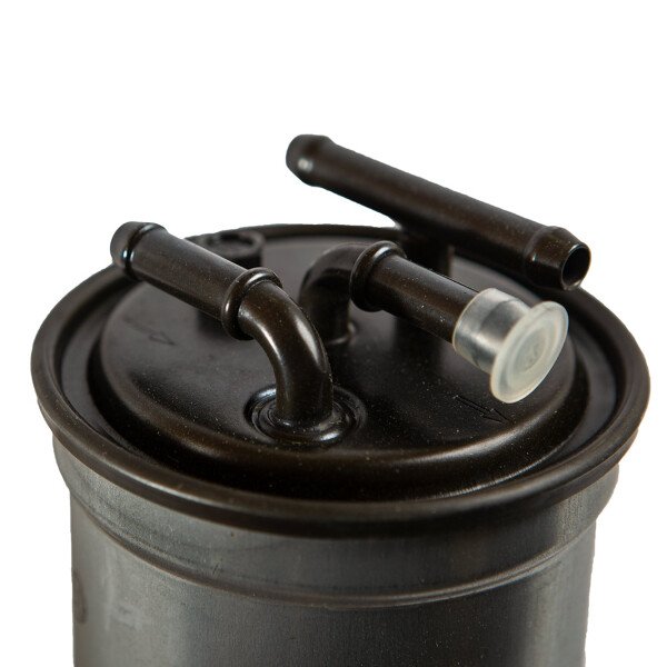 Black fuel filter top view